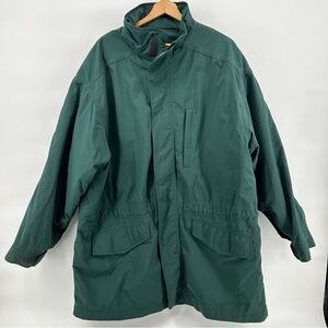 Rare Eddie Bauer Goose Down Parka Jacket Mens XL Removable Liner Forest Green